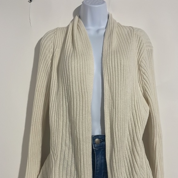 Women's Long Sleeve Asymmetric Waterfall Drape Open Long Cardigan! MERONA - Picture 3 of 6